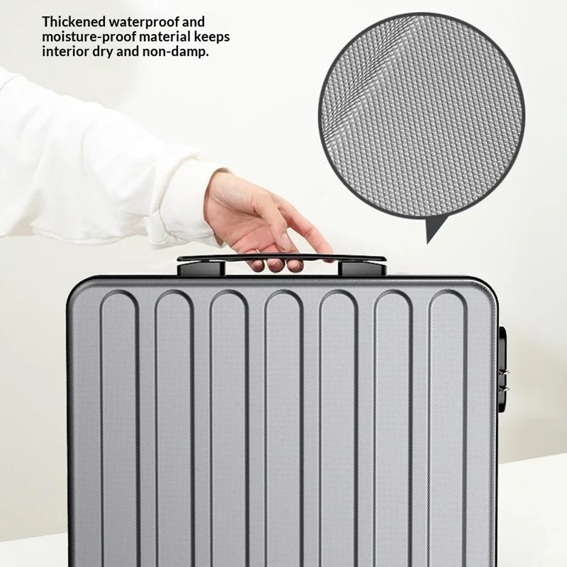 Multi-Layer Document Organizer Box Moisture-Proof Zippered Storage Bag with Password Lock for Passport / Certificates / Files