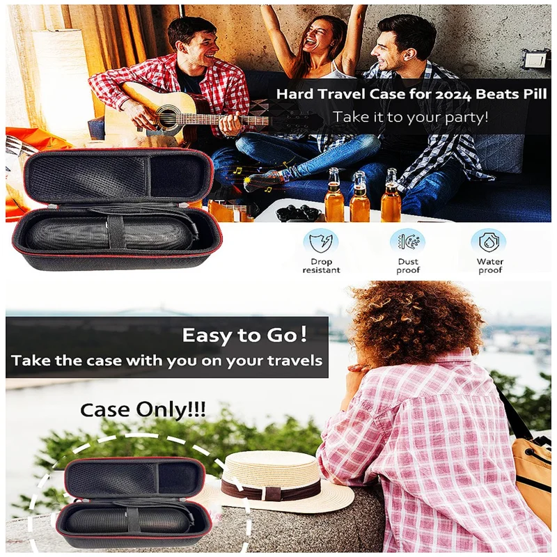 Чехол-переноска для портативной колонки Beats Pill 2024, ударопрочный дорожный сумка-чехол для хранения