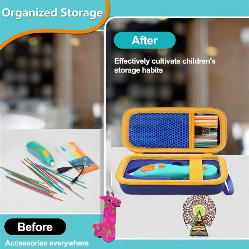 For 3Doodler Start+ Essentials 2024 / 2023 3D Printing Pen Carrying Case Portable Storage Bag