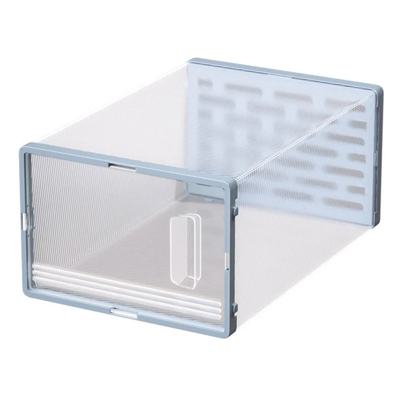 6 pièces de boîte à chaussures transparente en plastique empilable, organisateur de chaussures anti-poussière avec trous de ventilation - Style B