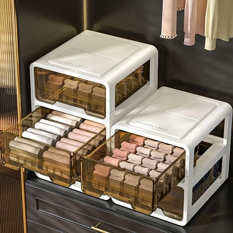 Schubladenschubladen-Organizer mit Fächern für Unterwäsche, Socken, staubdicht - Keine Zelle