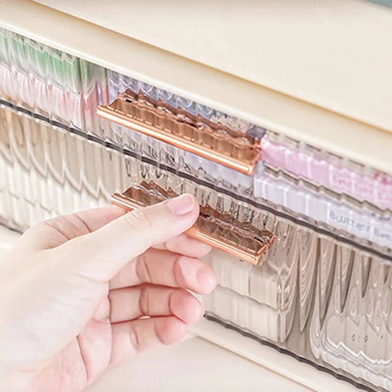 Scatola Organizzatore da Scrivania a 2 Livelli con Cassetti Doppi, Scatola Portaoggetti per Ufficio, Organizzazione per Cancelleria - Beige