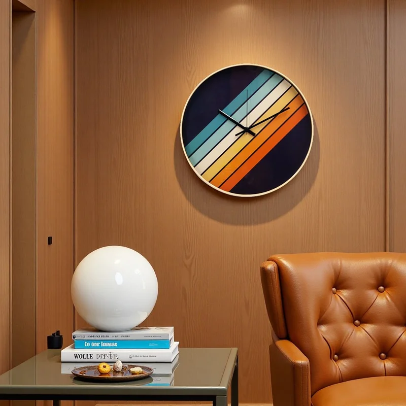 Современные настенные часы с бесшумным механизмом, без сверления, минималистичный дизайн, для гостиной (без бесшовных гвоздей) — черные