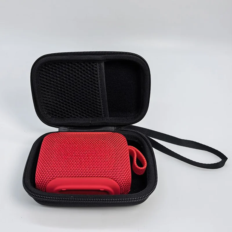 EVA-hardtaske til JBL Go 5 / Go 4 / Go 3 bærbare Bluetooth-kompatible højttalere, opbevaringstaske, bærelomme - sort