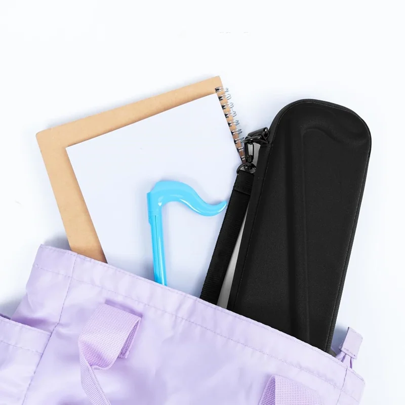 Hard Case for Otamatone Electronic Musical Instrument PU EVA Portable Travel Storage Box - Black