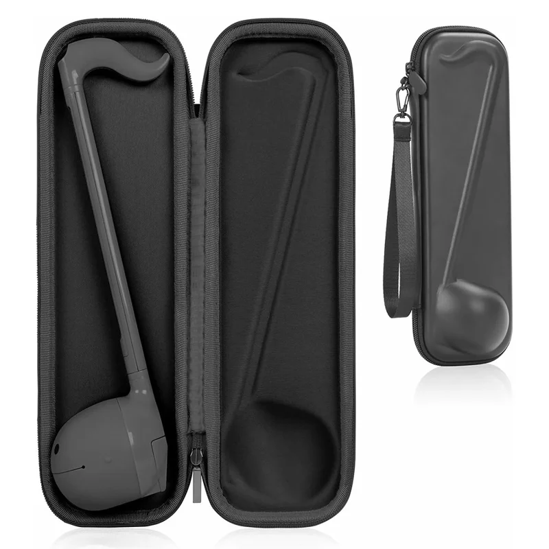 Hard Case for Otamatone Electronic Musical Instrument PU EVA Portable Travel Storage Box - Black
