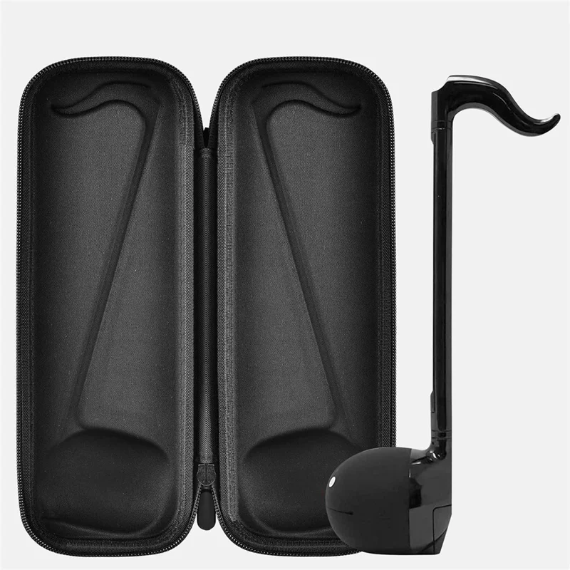 Hard Case for Otamatone Electronic Musical Instrument PU EVA Portable Travel Storage Box - Black
