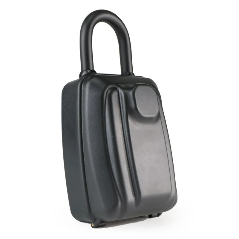 Key Lock Box with Hook Waterproof Anti-Theft 4-12 Digit Passwords Zinc Alloy Wall Mount Key Case - Grey