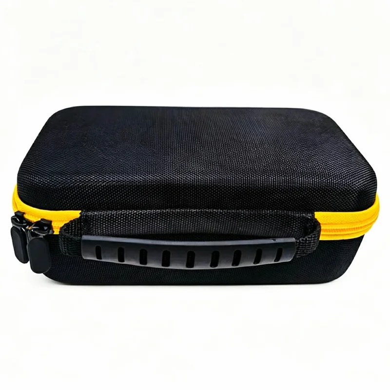 Hard Shell Carrying Case for Brother P-Touch PTH110  /  PTH111 Pro  /  PTE110 EShockproof Storage Bag - Black+Yellow