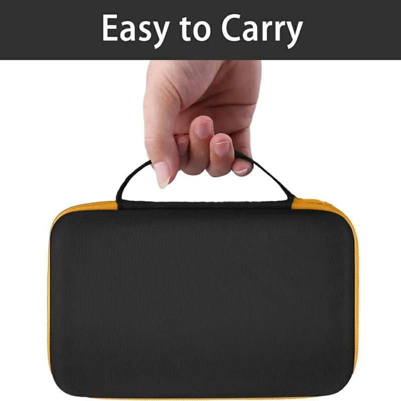 Hard Shell Carrying Case for Brother P-Touch PTH110  /  PTH111 Pro  /  PTE110 EShockproof Storage Bag - Black+Yellow