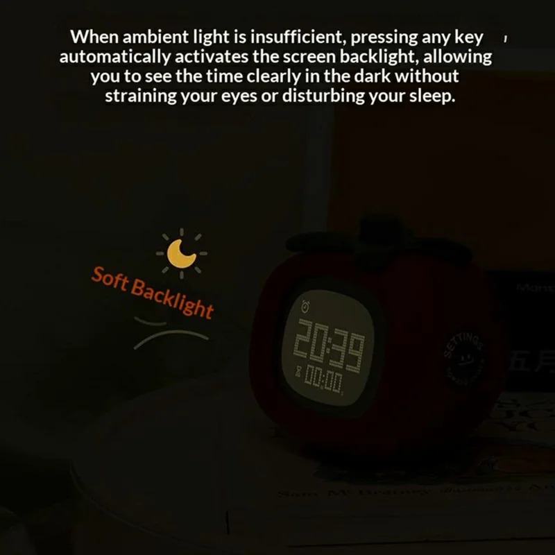 60-Minute Visual Tomato Shape Alarm Clock Digital Display Timer for Study Work Rest - Red