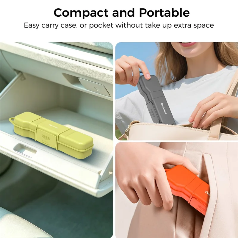 DESIONTAL Storage Case for DJI Osmo Pocket 3  /  4 Shockproof Hard Shell Flip Cover Organizer - Black