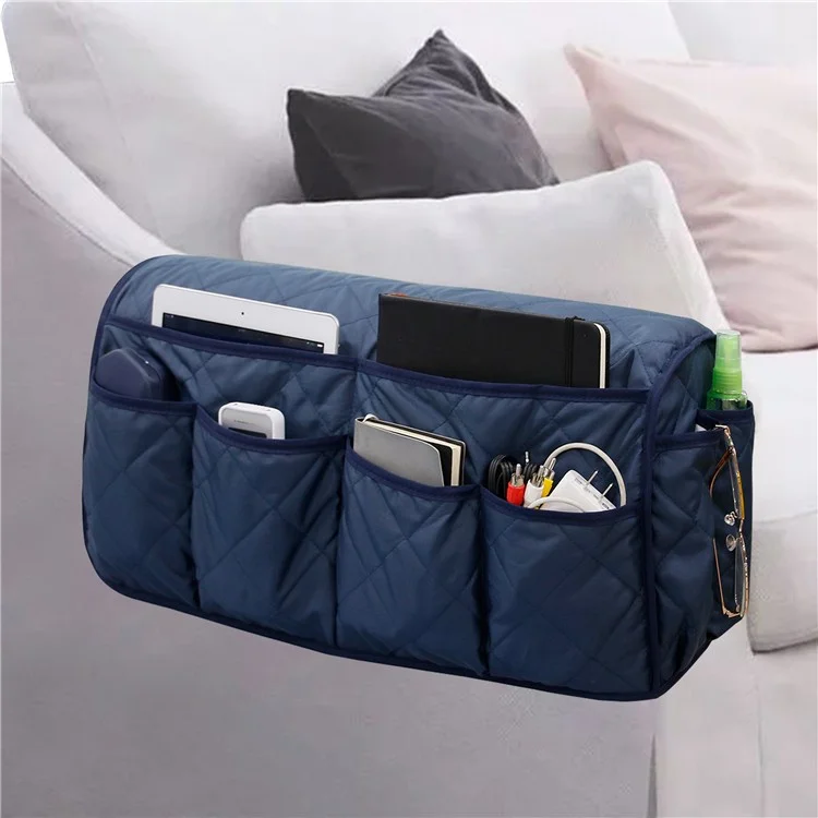 Sac de Rangement de Chevet Étanche MTP-903 14 Poches Poches Sac de Rangement Latéral Sag - Bleu Foncé