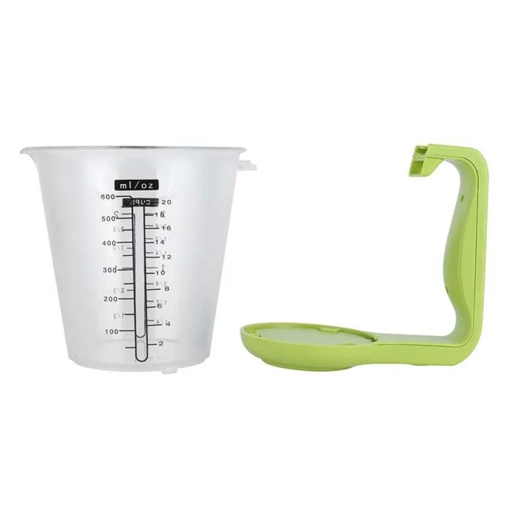 TY-C01 Electronic 1000G CUP DI MISURAZIONE 0.1G Precisione DETACHABLE Cucina Staccabile Coppa Di Misura Con Scala (BPA Gratis, Senza Certificato FDA) - Verde Chiaro