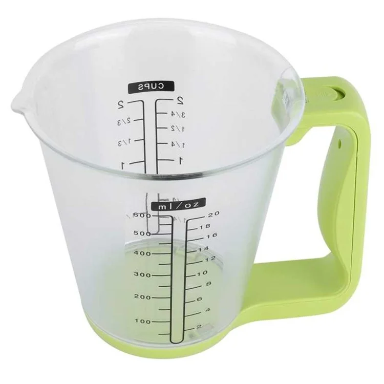 TY-C01 Electronic 1000G CUP DI MISURAZIONE 0.1G Precisione DETACHABLE Cucina Staccabile Coppa Di Misura Con Scala (BPA Gratis, Senza Certificato FDA) - Verde Chiaro