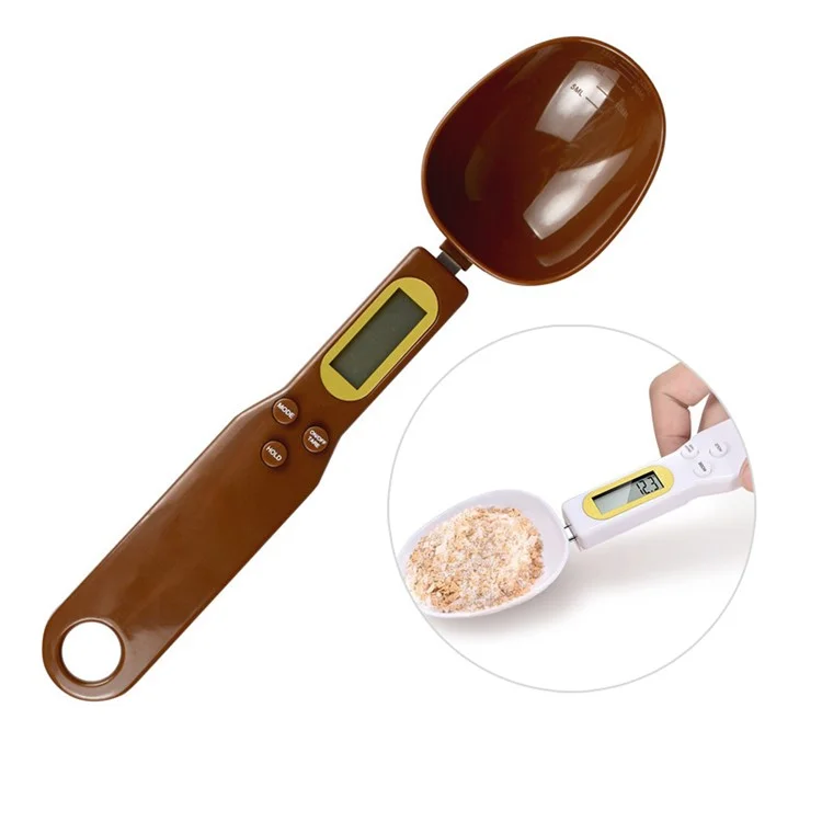 NS-S3 Portable Kitchen Mesury Spoon Scale Alimentaire Multi-fonction Electronic Digital Spoon Scale Avec Écran LCD (pas de Batterie, Sans FDA, Sans Bpa) - Café