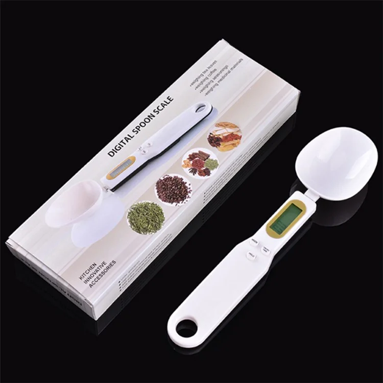 NS-S3 Portable Kitchen Measuring Spoon Food Scale Multi-Function Electronic Digital Spoon Scale with LCD Display (No Battery, Without FDA, BPA-free) - Yellow