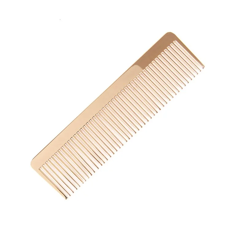 Scandinavian Minimalist Style Metal Alloy Barber Comb for Men Women Salon
