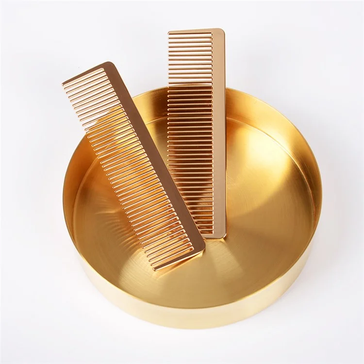 Scandinavian Minimalist Style Metal Alloy Barber Comb for Men Women Salon