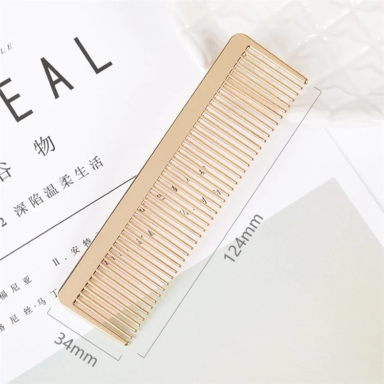 Scandinavian Minimalist Style Metal Alloy Barber Comb for Men Women Salon