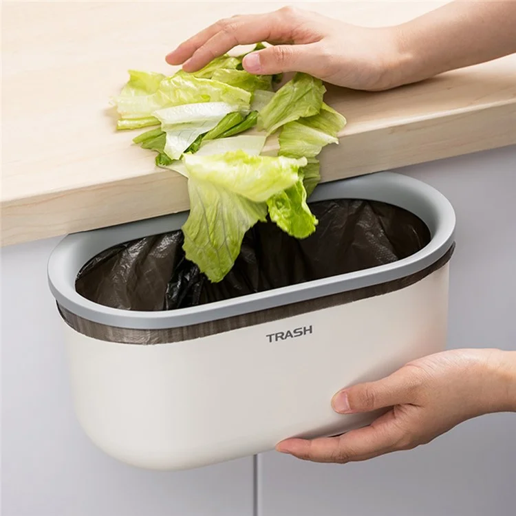 Cocina de 3,5 Litros Compost Bin Bin Basura Puerta de Gabinete de Cocina Debajo Del Fregadero de Plástico Barbagbage Bathing Bash Cath Can Con Anillo Sellado - Azul