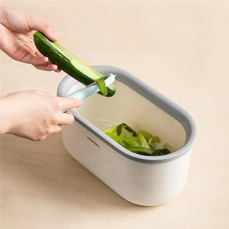 Cocina de 3,5 Litros Compost Bin Bin Basura Puerta de Gabinete de Cocina Debajo Del Fregadero de Plástico Barbagbage Bathing Bash Cath Can Con Anillo Sellado - Rosado