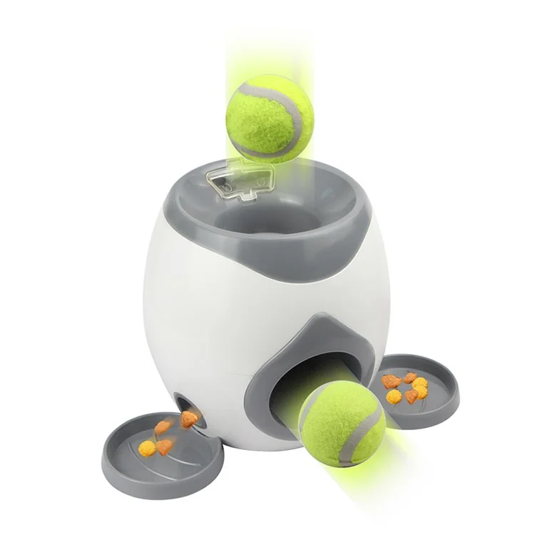 TG-CTOYO47 Lanciatore di palline da tennis per cani Macchina per l'incoraggiamento degli snack Lanciatore di palle interattivo Lanciatore di palle per cani