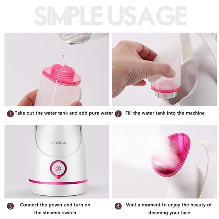 Konka KZ-X6 EU Plug Face Steamer Face Home Face Hydrating Hydrating Skin Beauty Device