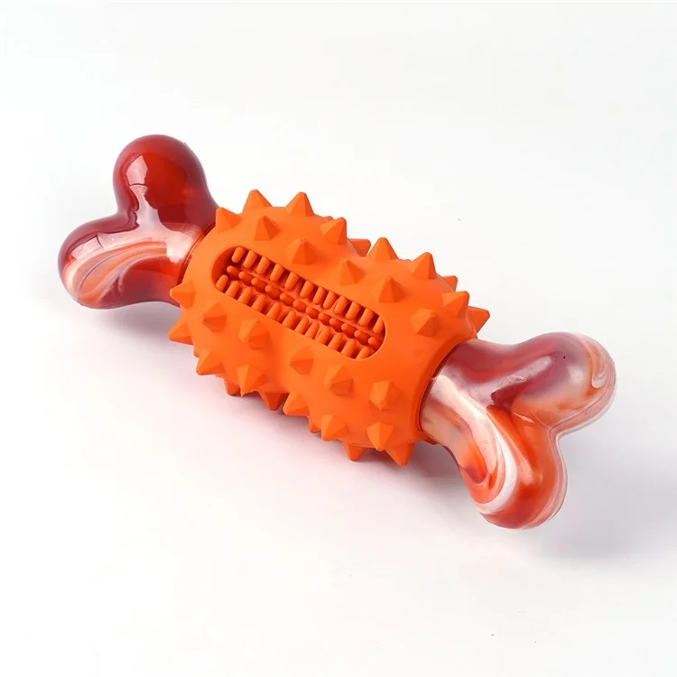 Hundespielzeug aus Naturkautschuk in Knochenform, Nylon-Kauartikel für Welpen mit Leckerchen-Spender