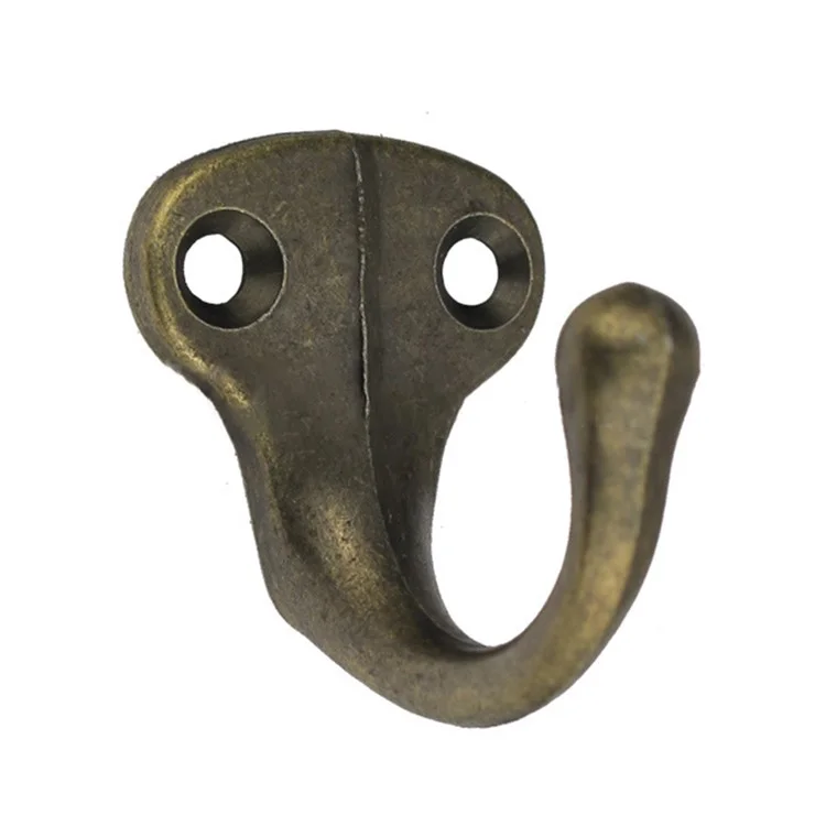 Vintage Zinc Alloy Door Wall Wardrobe Hanging Hook Clothes Hat Bag Hanger Hook with Screws - Bronze