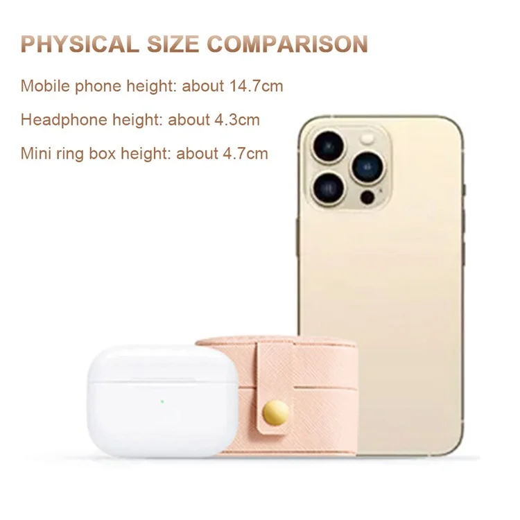 sp01244 Travel Jewelry Box Storage Organizer Square PU Leather Small Jewelry Case for Rings Earrings - Black