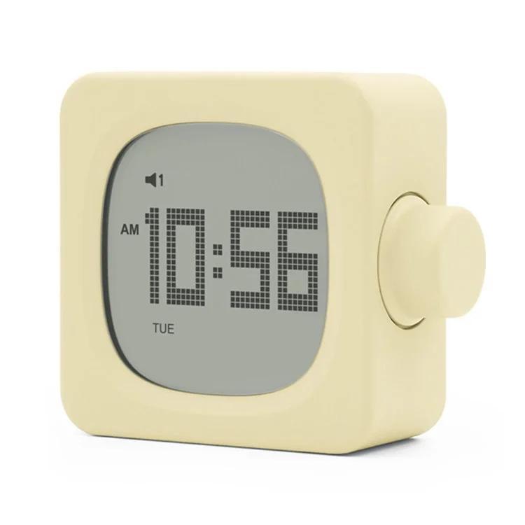 MUID H-CL-04 Smart Square Alarm Clock Bedside LED Wake-Up Night Light Desktop Digital Table Snooze Clock Home Decor - Yellow
