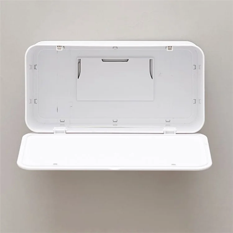 Wall Mounted Toilet Paper Holder ABS+Magnet Storage Shelf Tissue Box Rack for Home Bathroom