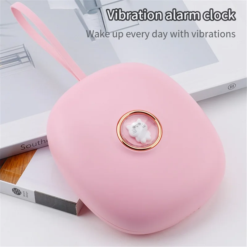 TS-BC670 Vibration Shaker Alarm Clock Cute Pet Students Wake Up Strong Wake Artifact LED Digital Clock - Sky Blue