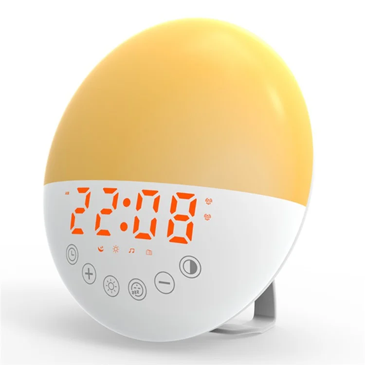 Bulk Purchasing ZH046 Multi-Function Wake-Up Lamp Digital Clock Electronic Alarm Clock with Colorful Ambient Lights