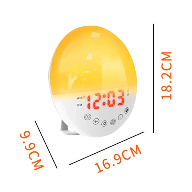 Bulk Purchasing ZH046 Multi-Function Wake-Up Lamp Digital Clock Electronic Alarm Clock with Colorful Ambient Lights