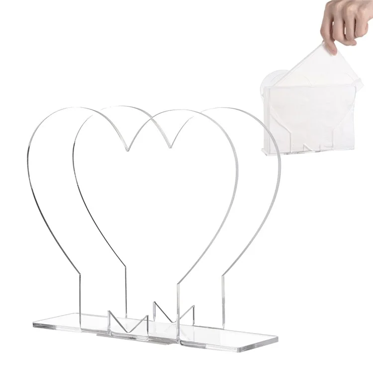 YX012 Clear Acrylic Napkin Holder Rack Tables Napkin Dispenser Storage Container Holder Stand Tissue Box