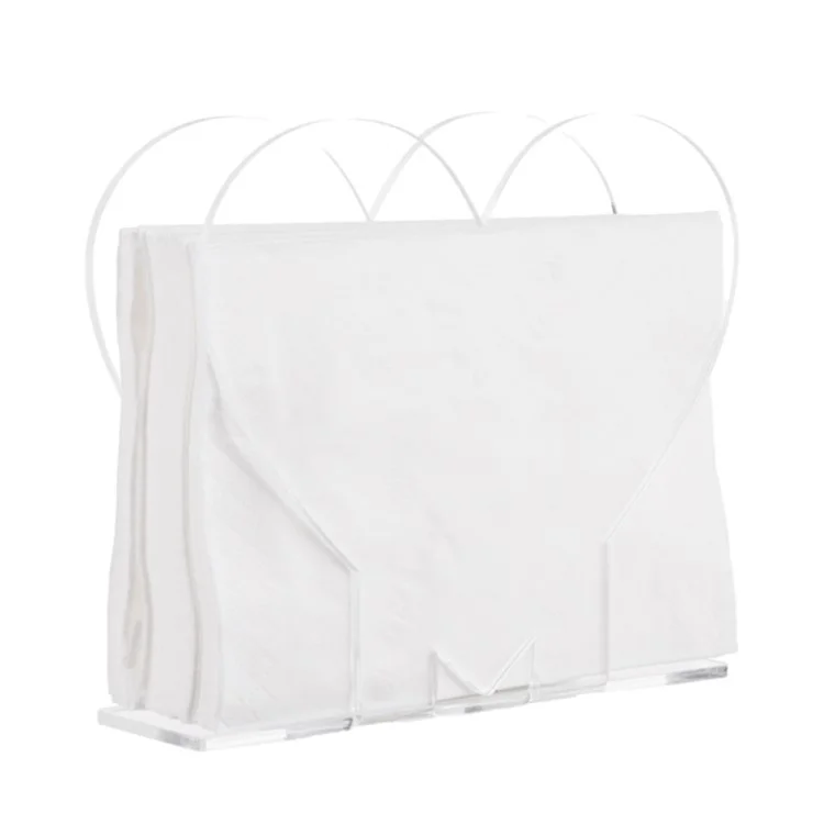YX012 Clear Acrylic Napkin Holder Rack Tables Napkin Dispenser Storage Container Holder Stand Tissue Box