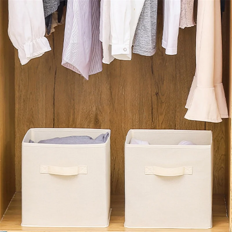 MOHO & HOME Home Non-woven Wardrobe Storage Box Clothes Toys Sundries Storage Box - Beige