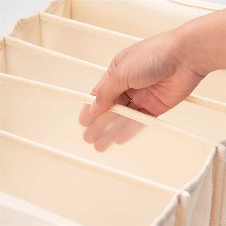 MOHO&HOME MDJ6167 7 Grids Underwear Socks Storage Box Cabinet Wardrobe Divider Drawer Organizer
