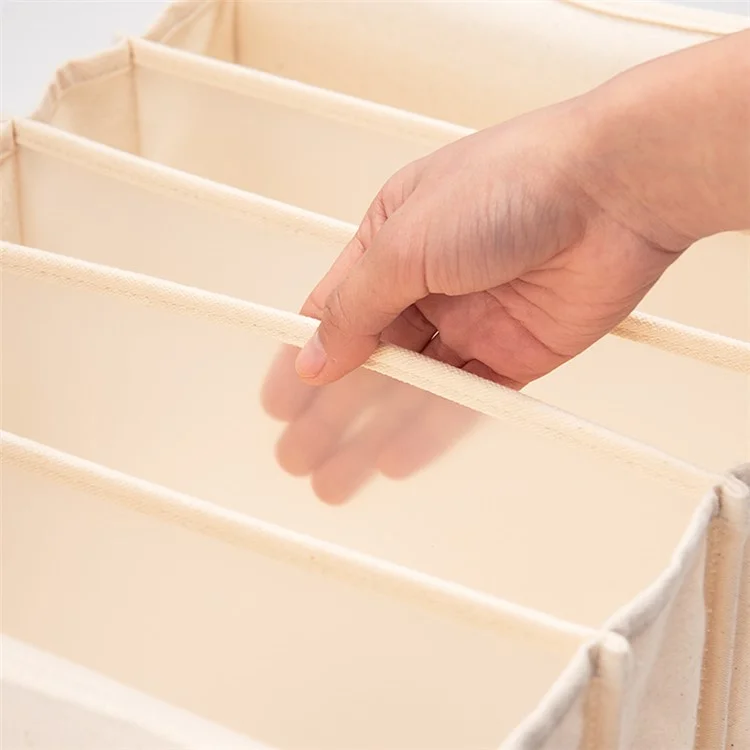MOHO & HOME MDJ6167 Cotton+PP+PE Clothes Organizer Closet Drawer Dividers Storage Box for Jeans Sweater Underwear
