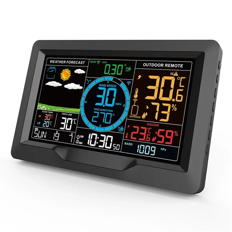 3390A Wireless Weather Station Wind Speed Rainfall Wind Direction Detection Temperature Humidity Weather Clock