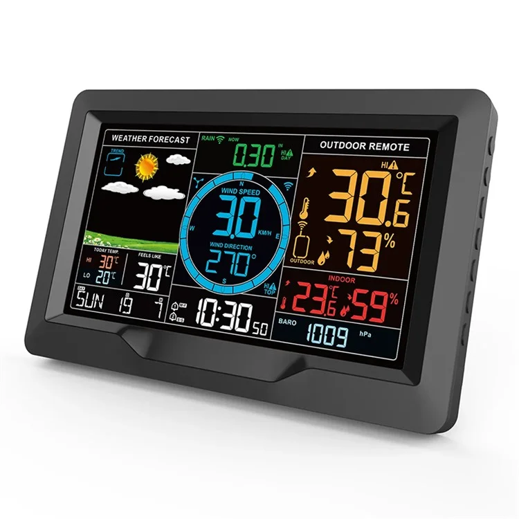 3390A Estação Meteorológica Sem Fio Velocidade Velocidade da Chuva Direção do Vento Detecção de Temperatura Horetom Relógio Meteorológico