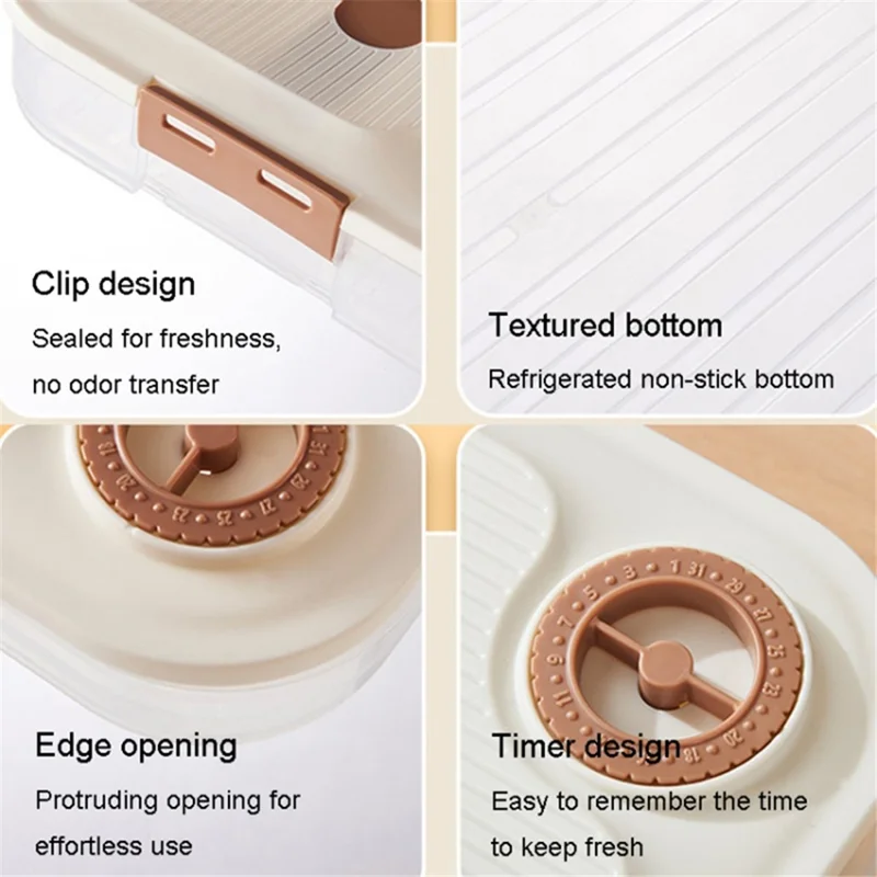 4-Layer Dumpling Storage Box with Lid Food-grade PP5 Dumpling Freezer Storage Box (BPA Free, No FDA Certification)