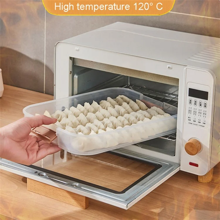 3-Layer Dumpling Steamed Bun Storage Box PP5 Dumpling Freezer Storage Box with Lid (BPA Free, No FDA Certification)