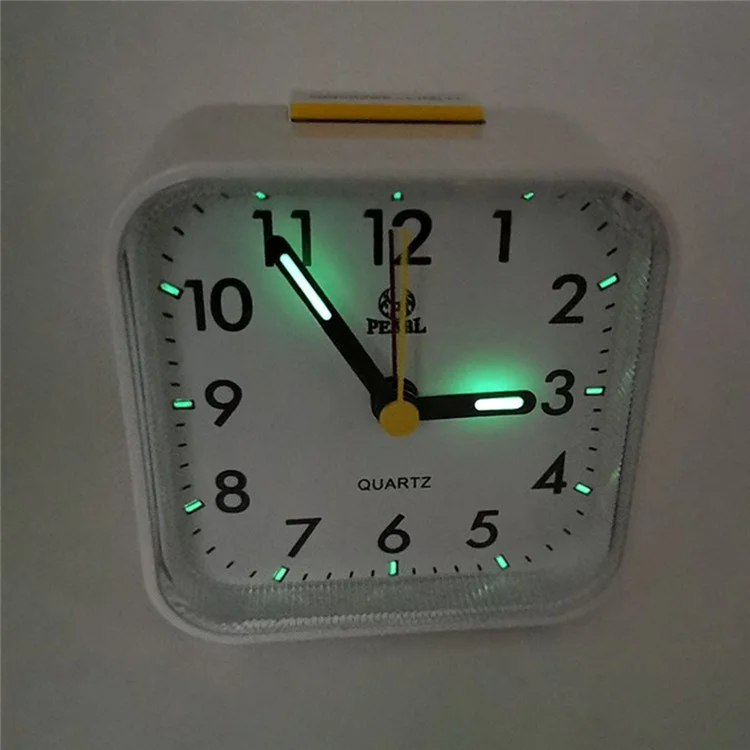 PEARL PT157 Luminous Small ABS Alarm Clock Home Bedside Desktop Clock Children Alarm Clock - Black