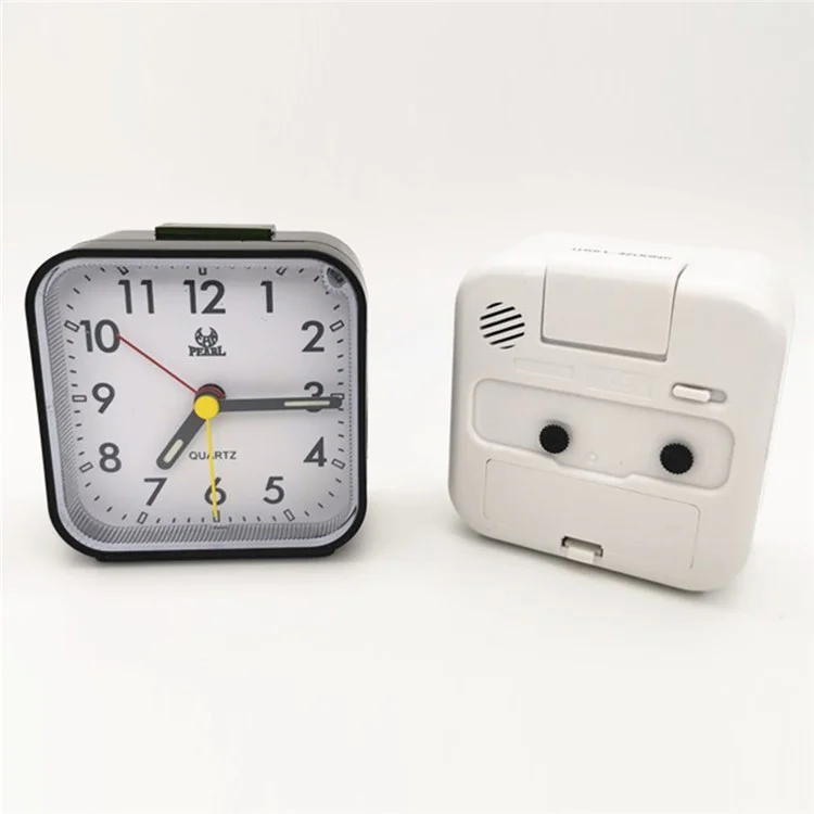 PEARL PT157 Luminous Small ABS Alarm Clock Home Bedside Desktop Clock Children Alarm Clock - Black