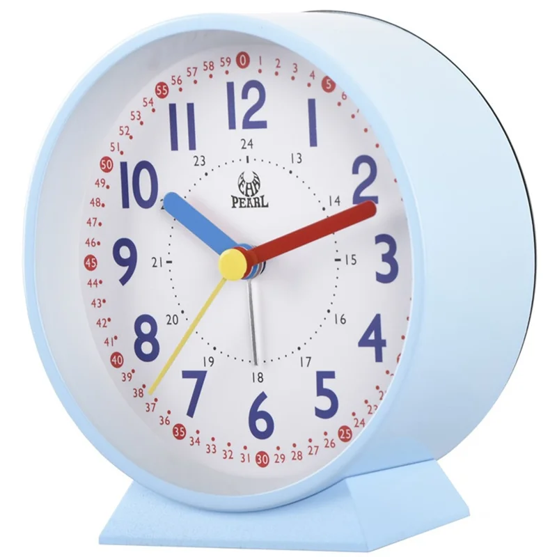 PEARL PT253 Metal+Glass+ABS Round Clock Bedside Desktop Kids Alarm Clock with LED Light - PT523-3