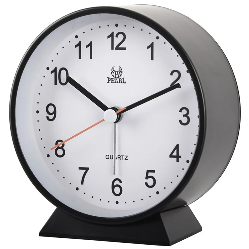 PEARL PT253 Metal+Glass+ABS Round Clock Bedside Desktop Kids Alarm Clock with LED Light - PT523-6