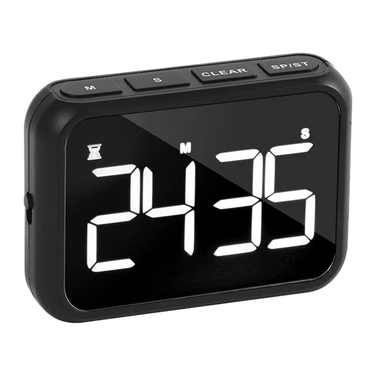 FY501 100-minute Countdown Timing LED Digital Display Kitchen Timer Homework Learning 3 Gear Volume Timer - Black